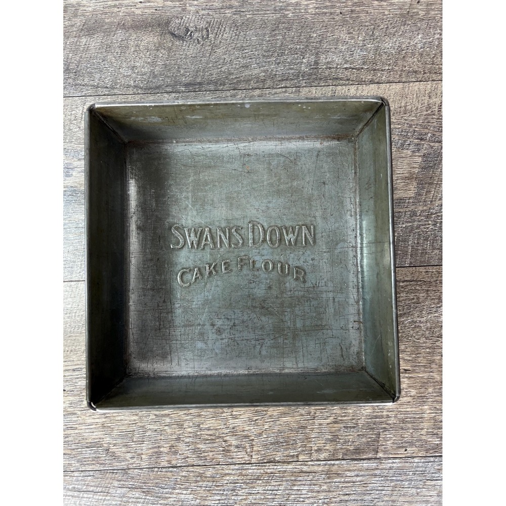 Swans Down Cake Flour‎ square cake pan Vintage advertising Primitive farmhouse